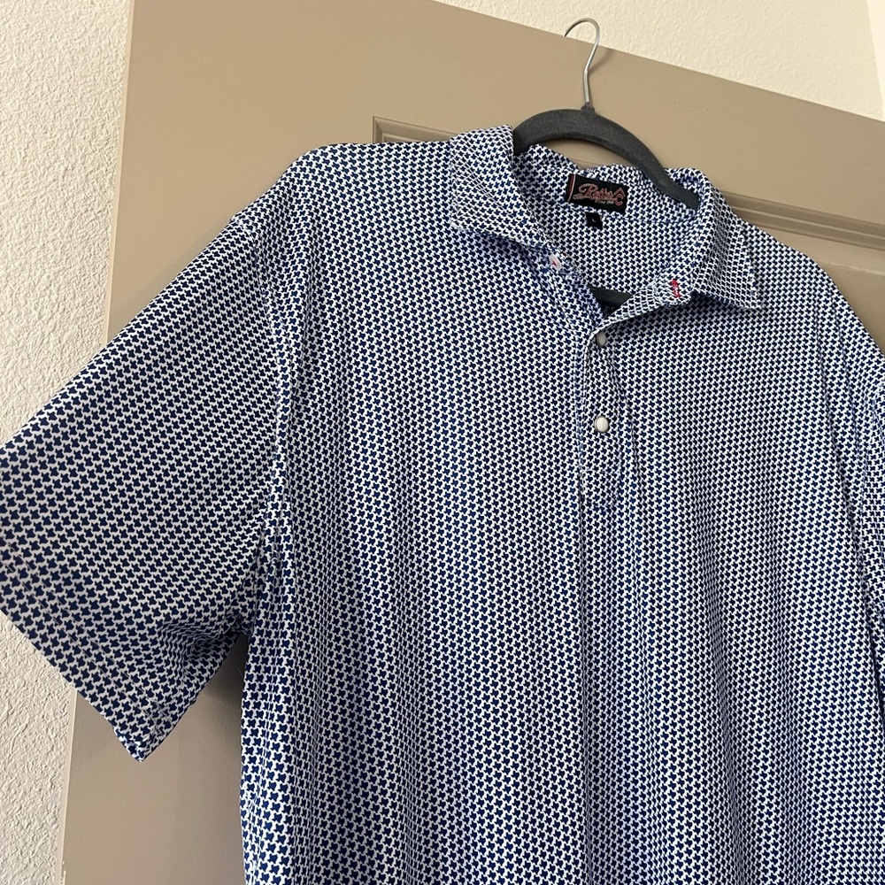 Rafter C Pearl Snap Polo Texas Pattern